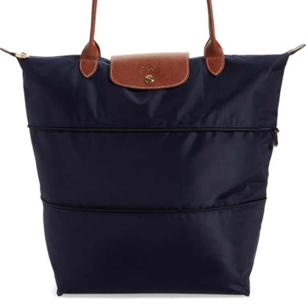 Longchamp le pliage expandable tote NWT Marine